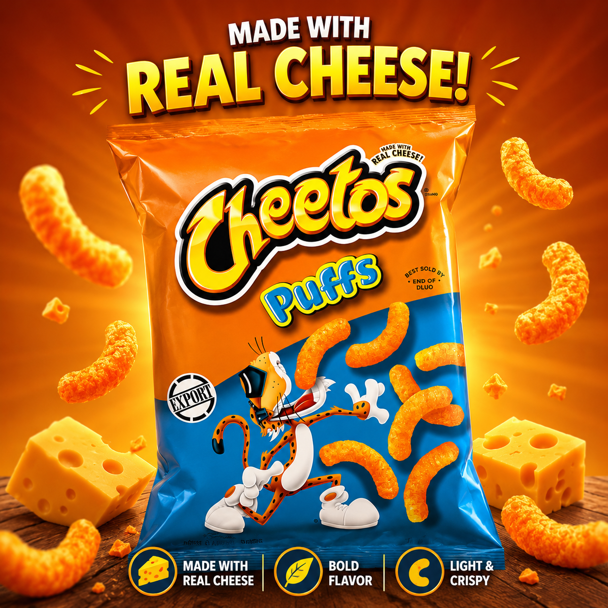 Frito-Lay Cheetos Puffs Cheese Flavored Snack, 9 Oz 255.1 G (Pack of 02)