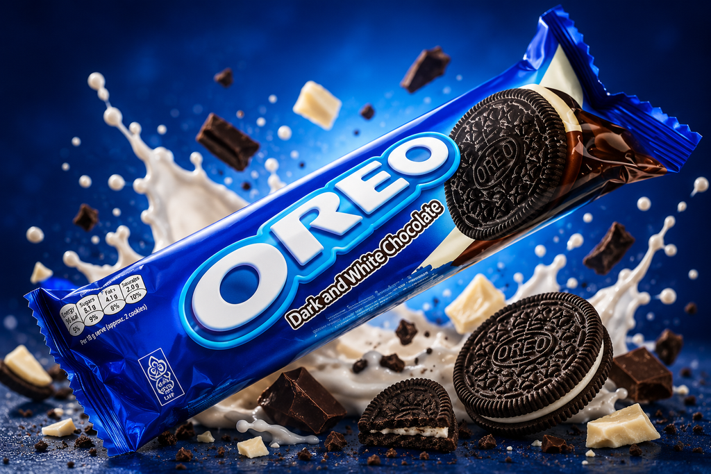 Oreo Dark & White Chocolate Flavoured Sandwich Cookies, 137g (Pack of 04) (Indonesia)