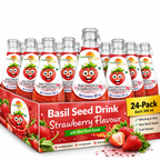 American Delight Strawberry Basil Seed Drink (Pack of 24 x 300ml) | Ready to Serve
