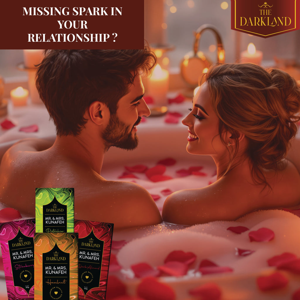 All Combo Pack - MR. & MRS. Kunafa | Strawberry, Hazelnut , Dark Almond & Pistachio Flavour | Aphrodisiac Chocolate Bar