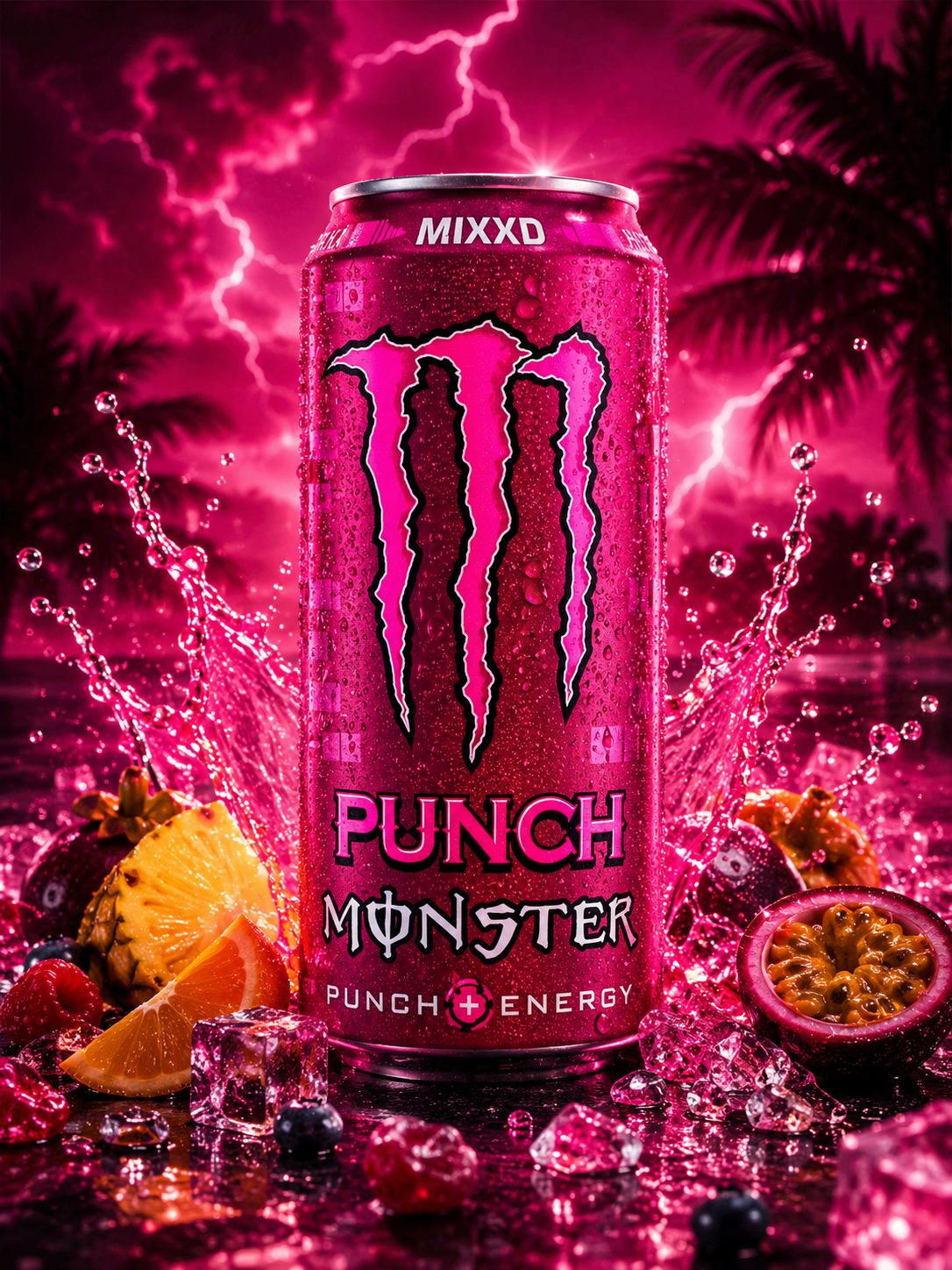 Monster Energy Drink Mixxd Punch 500 ml (UK) ( Pack of 2)