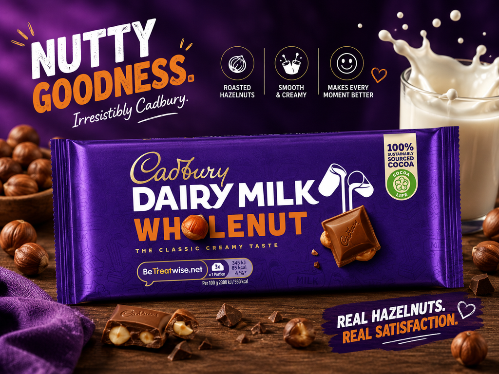 Cadbury Dairy Milk Chocolate With Whole Nuts Bar 180gm (UK)