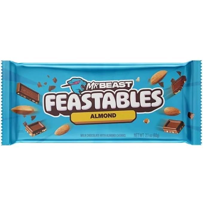 Mr Beast Almond Milk Chocolate Bar 60g Premium Feastables Chocolate