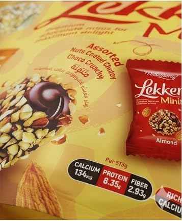 MellsBurry Lekkers Minis Assorted Hazelnut Chocolate Wafer Bites, Nuts Coated Crunchy Snack, 150g