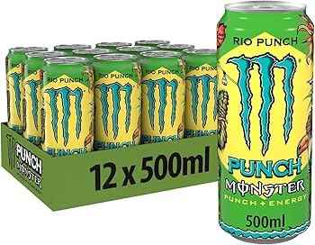Monster Energy® Rio Punch Carbonated Energy Drink | Pack of 12 Cans (UK)