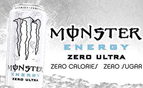 Monster Energy Drink Ultra Zero - Pack of 12 Cans x 500ml Each