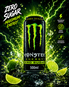 Monster Energy Drink Zero Sugar 500 ml ( pack of 2 )