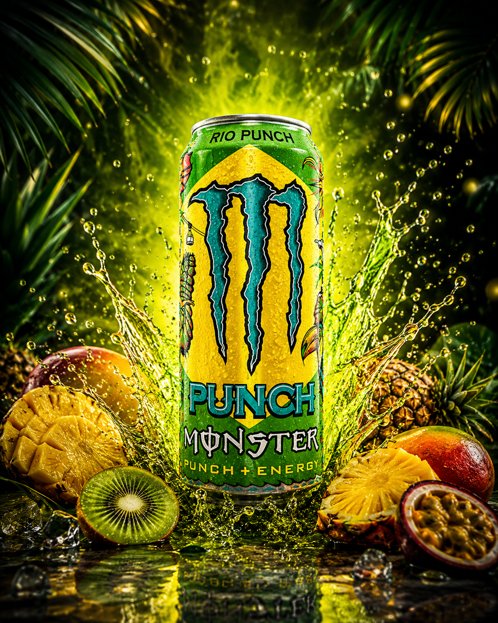 Monster Energy Drink Rio Punch 500 ml (UK) ( pack of 2 )