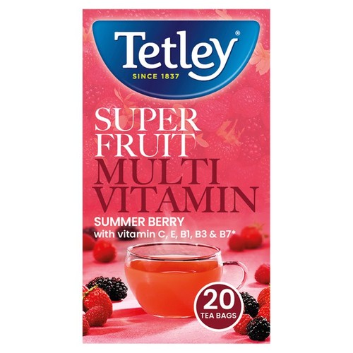 Tetley Super Fruit Green Tea with Multi Vitamins - IMPORTED