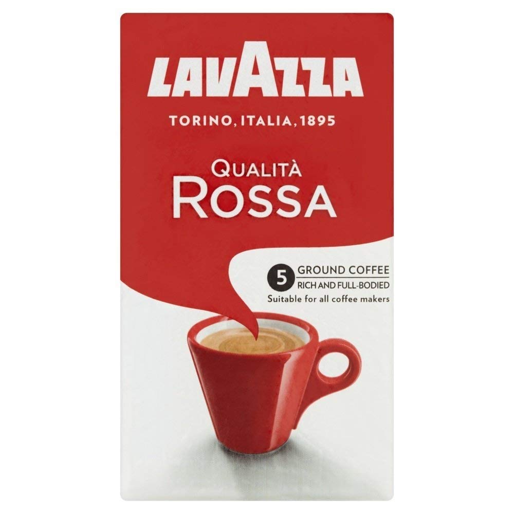 Lavazza Qualita Rossa Coffee Ground Coffee Pouch, 250 g Bag