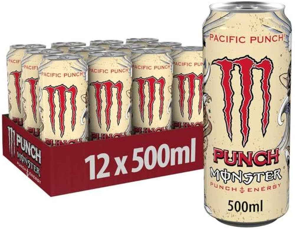 Monster Energy® Pacific Punch Carbonated Energy Drink | Pack of 12 Cans (UK)