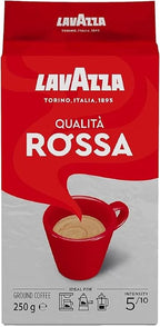 Lavazza Qualita Rossa Coffee Ground Coffee Pouch, 250 g Bag