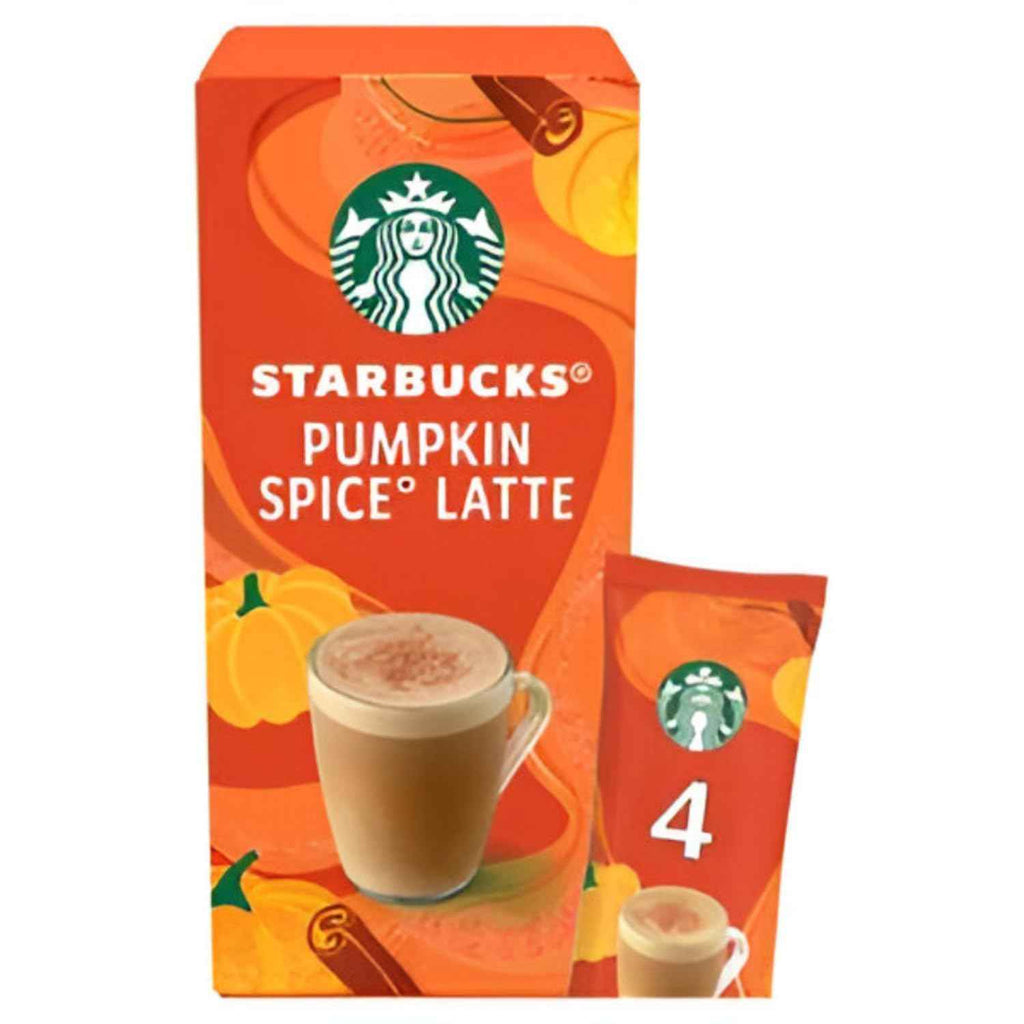 Starbucks Pumpkin Spice Latte Mix | Creamy & Spiced Limited Edition | 4 Sticks/Portions | Instant Coffee Drink | 96g (Imported UK)
