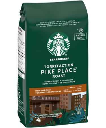 Starbucks Torrefaction Pike Place Medium Roast Ground Coffee, 100% Arabica, 340g