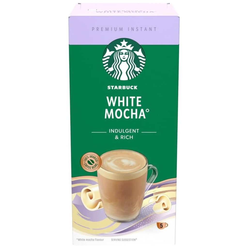 Starbucks White Mocha Instant Coffee Sachets 5 Sticks 24g Each (Imported)