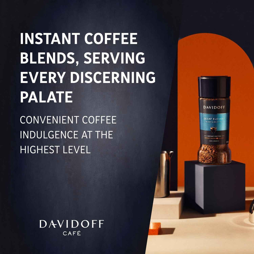 Davidoff Decaf Elegant Instant Coffee - 6/12 Intensity - 100% Arabica - 100G, Granule ( pack of 4 )