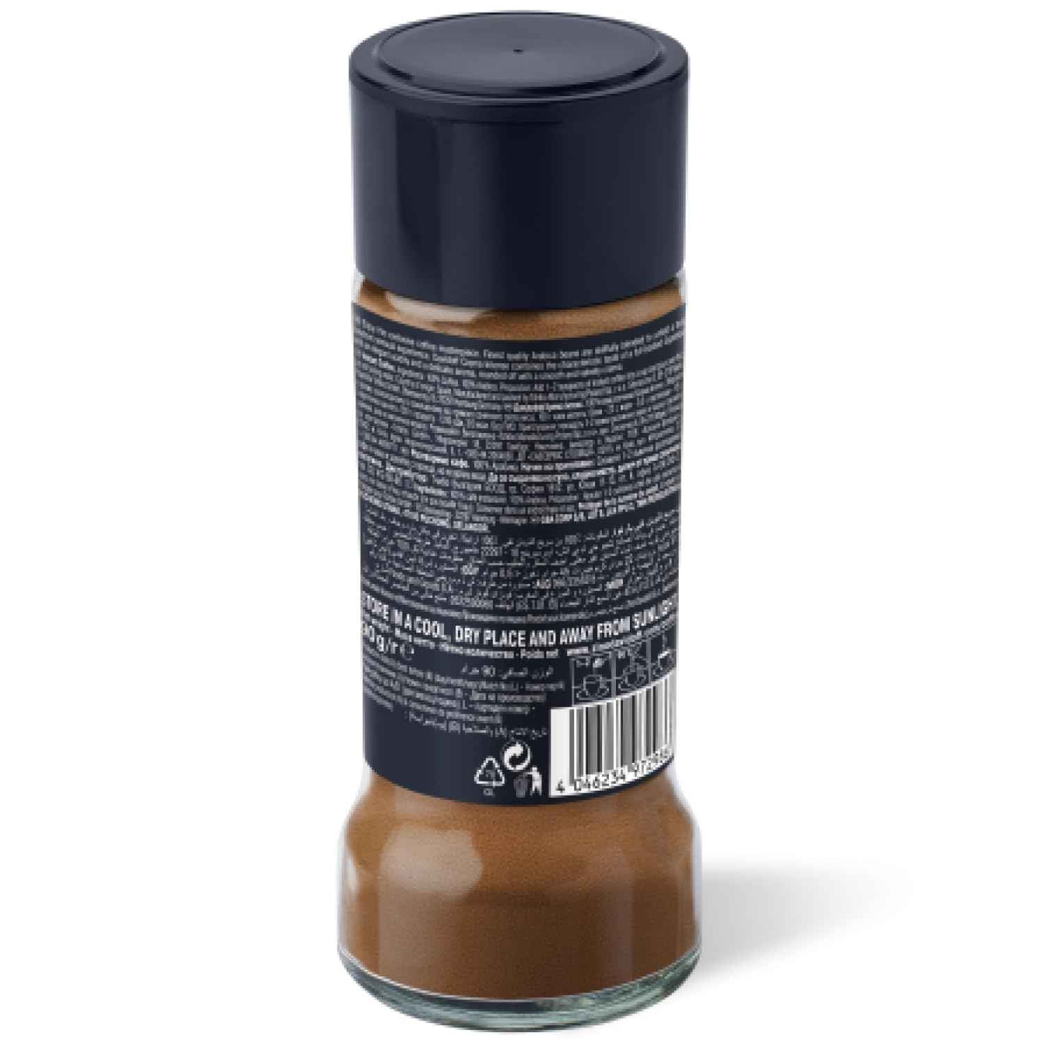 Davidoff Crema Intense Instant Coffee Powder, Bottle - 9/12 Intensity - 90 Gram (Pack of 04)