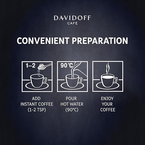 Davidoff Fine Aroma Instant Coffee Granule Glass Bottle- 7/12 Intensity - 100 G, 0.97 Pounds