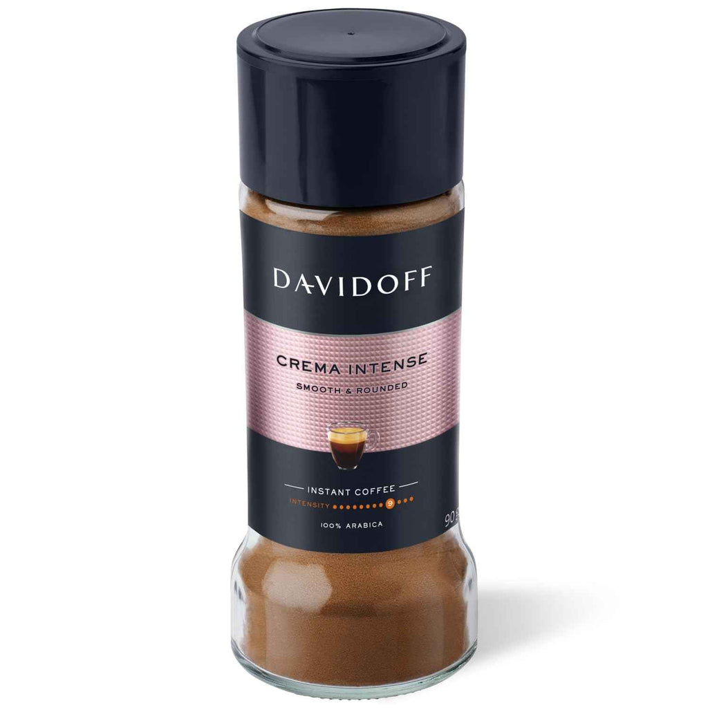 Davidoff Crema Intense Instant Coffee Powder, Bottle - 9/12 Intensity - 90 Gram (Pack of 04)