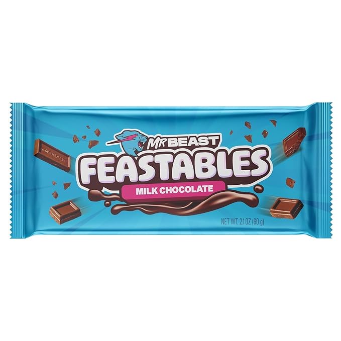 Mr Beast Milk Chocolate Bar 60g Premium Feastables Chocolate