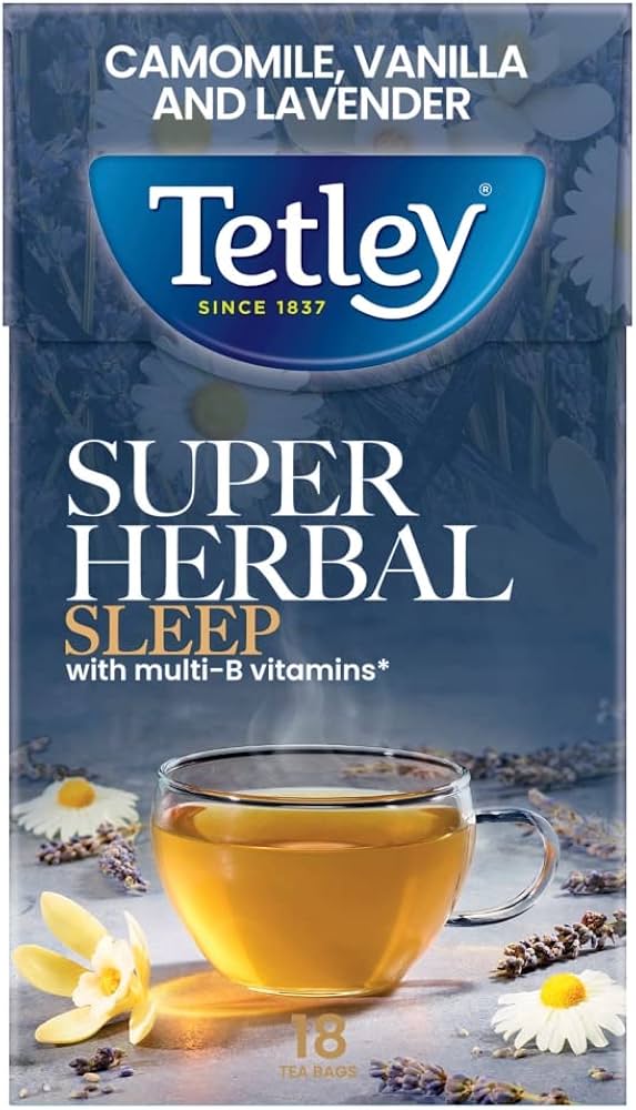 Tetley Herbal Sleep Green Tea - Imported Super Herbal Blend for Relaxation