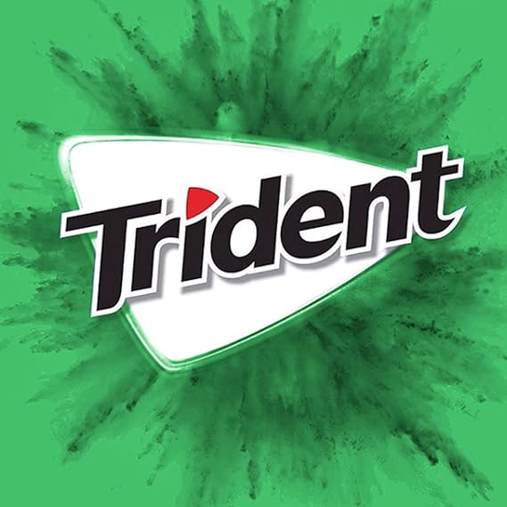 Trident Sugar Free Chewing Gum The Delicious Spearmint Flavoured 14 Sticks - 12 Pack (Imported)