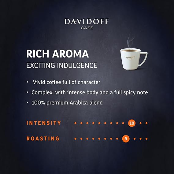 Davidoff Fine Aroma Instant Coffee Granule Glass Bottle- 7/12 Intensity - 100 G, 0.97 Pounds