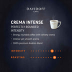 Davidoff Crema Intense Instant Coffee Powder, Bottle - 9/12 Intensity - 90 Gram (Pack of 04)