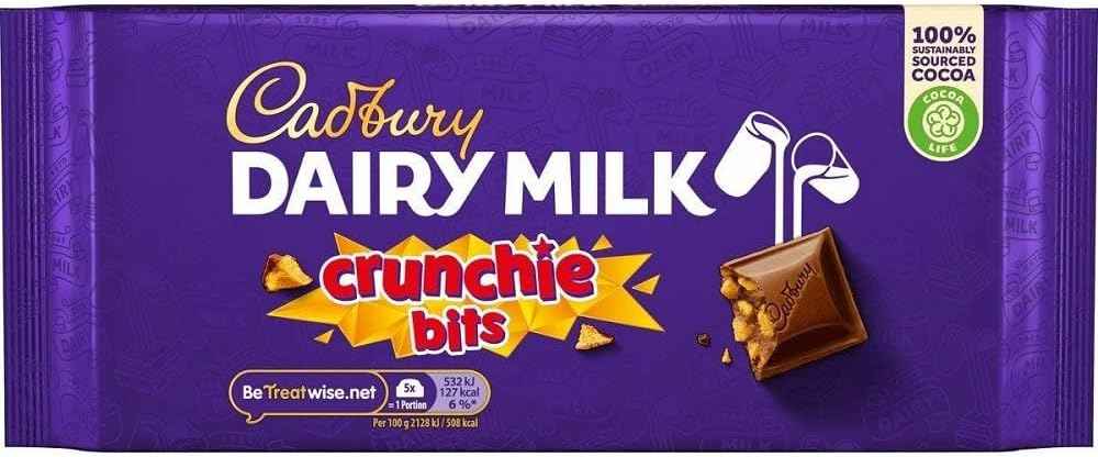 Cadbury Dairy Milk Crunchie Bits Bar - 180gm (UK)