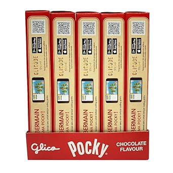 Glico Pocky Chocolate Biscuit Sticks - Cream Covered Treat, 47 Gram, 10 Pack