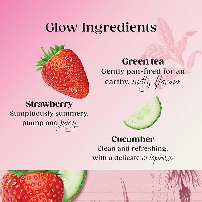 Twinings Glow Strawberry Cucumber Tea with Aloe Vera - 40g