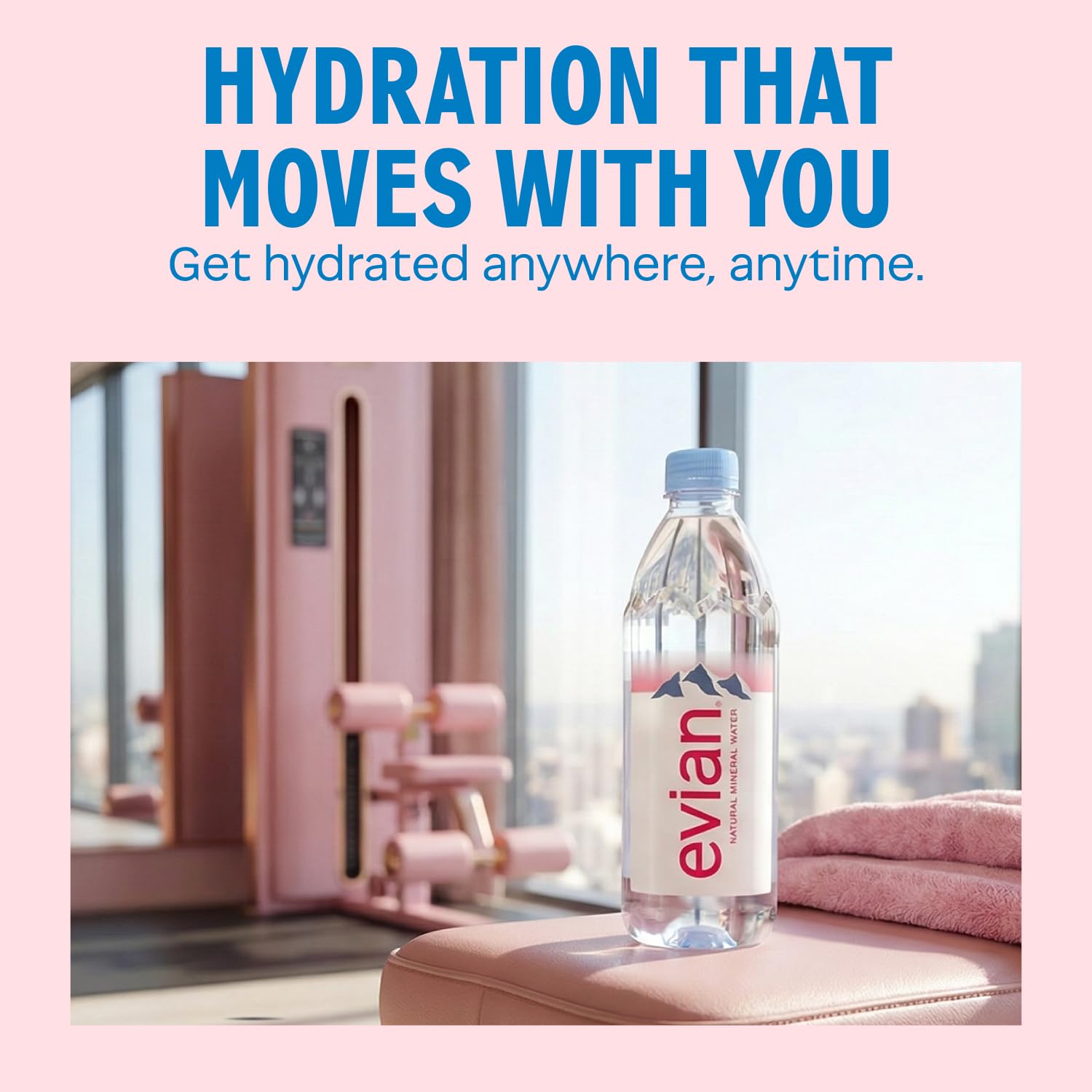 Evian Mineral Water 500ml Bottles - Naturally Filtered Drinking Water Case of 24