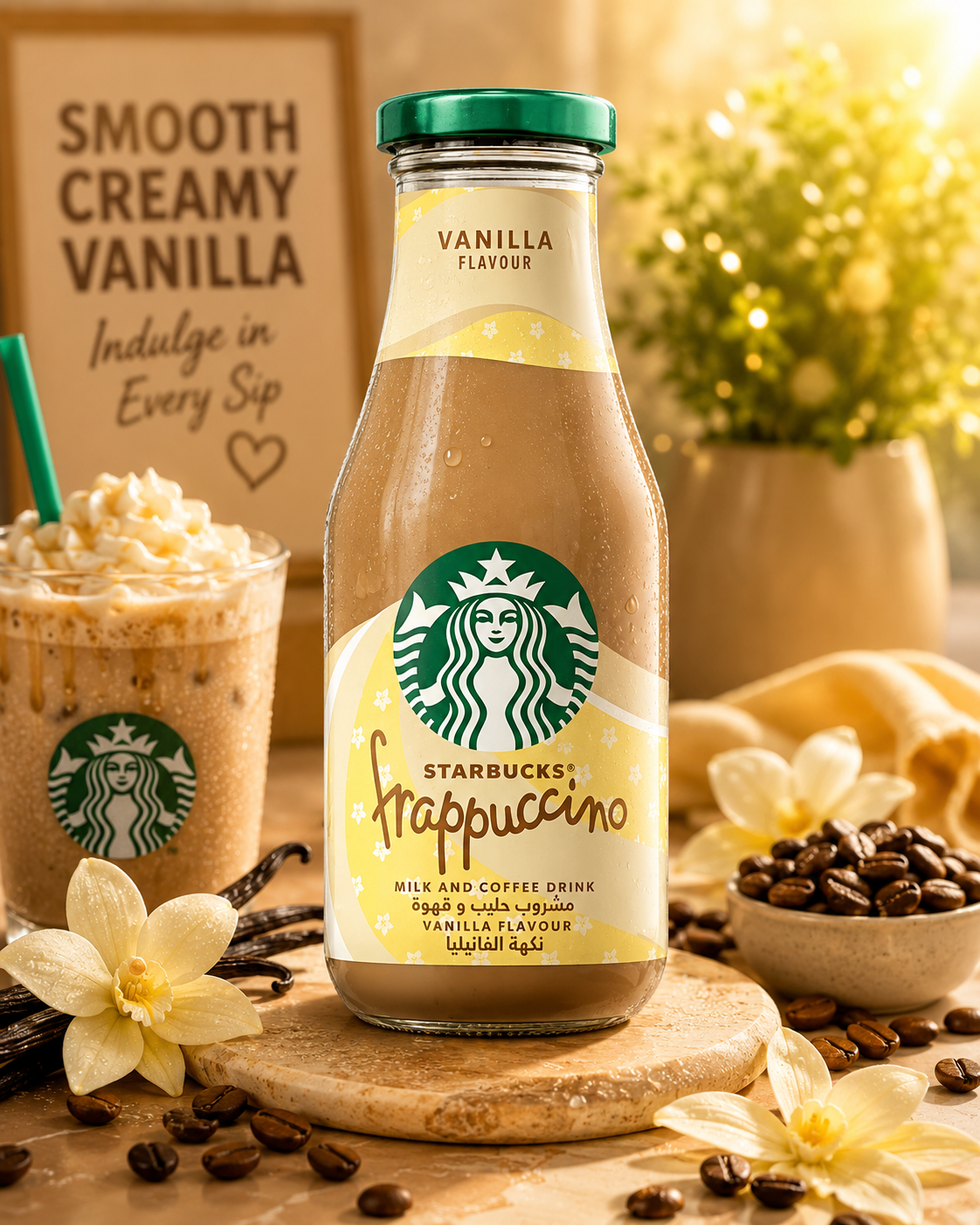 Starbucks Classic Vanilla Frappuccino 250 ml - Refreshing Coffee Drink