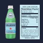 San Pellegrino Sparkling Natural Mineral Water Glass Bottle 250ml - (Pack of 24)