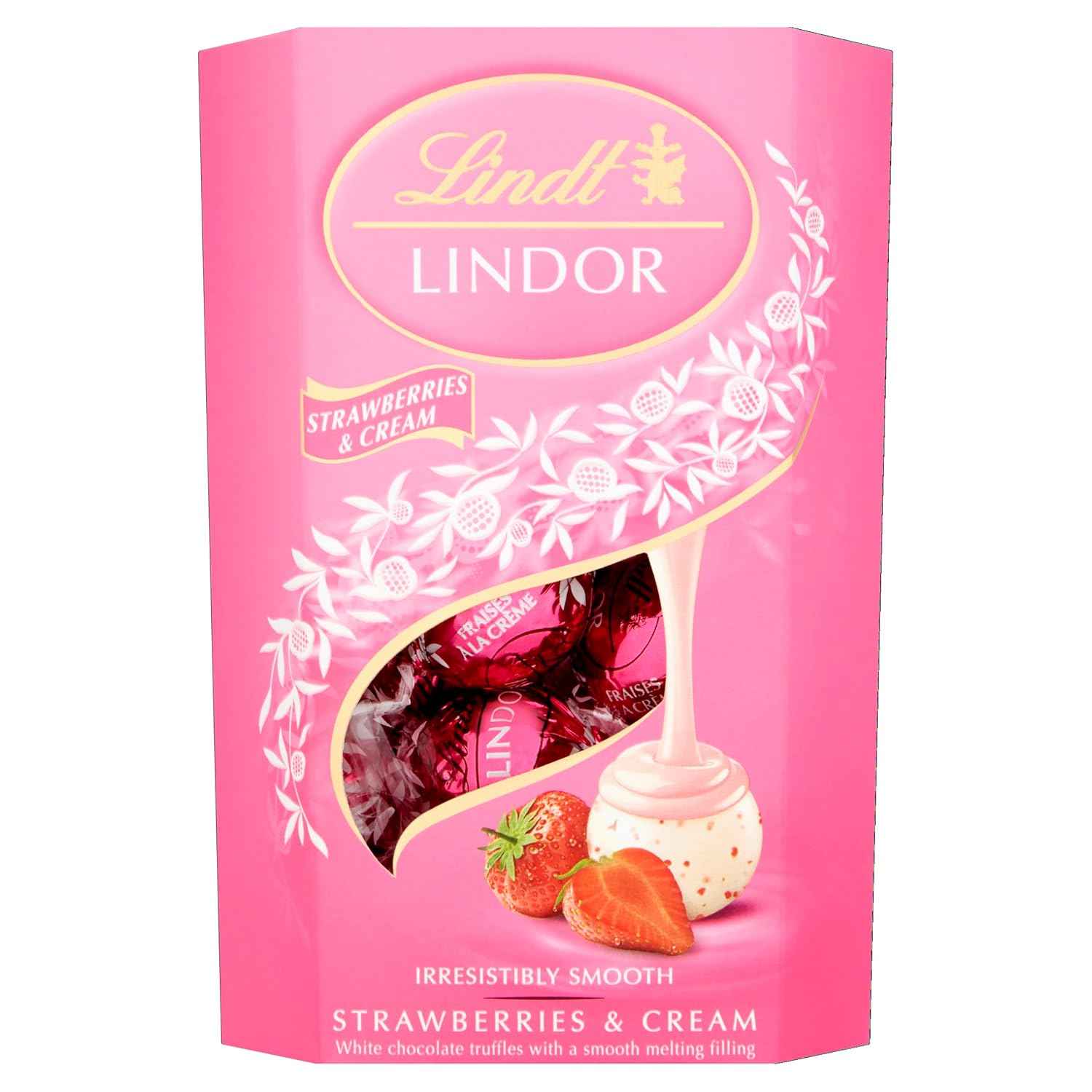 Lindt Lindor Strawberry & Cream Chocolate Truffles, 200 G