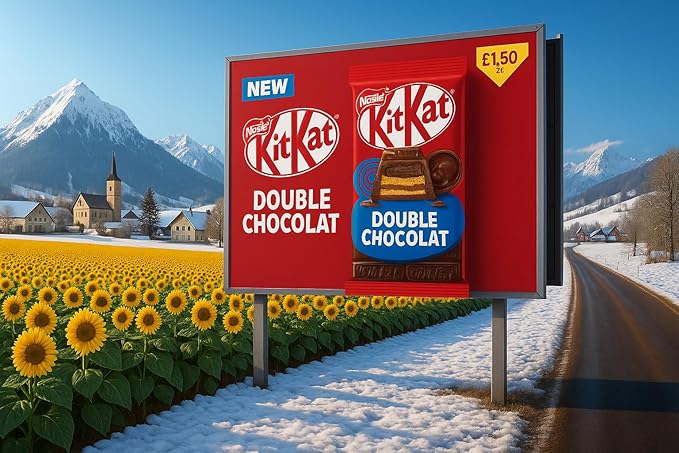 KitKat Salted Double Chocolate Bar, Milk Chocolate with Wafer Layers, 99g, Imported from UK