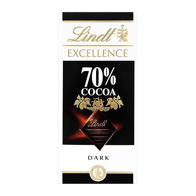 Lindt 70% Cocoa Dark Chocolate 100 G - Pack of 02 for Rich Flavor and Indulgence