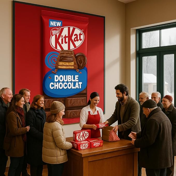 KitKat Salted Double Chocolate Bar, Milk Chocolate with Wafer Layers, 99g, Imported from UK