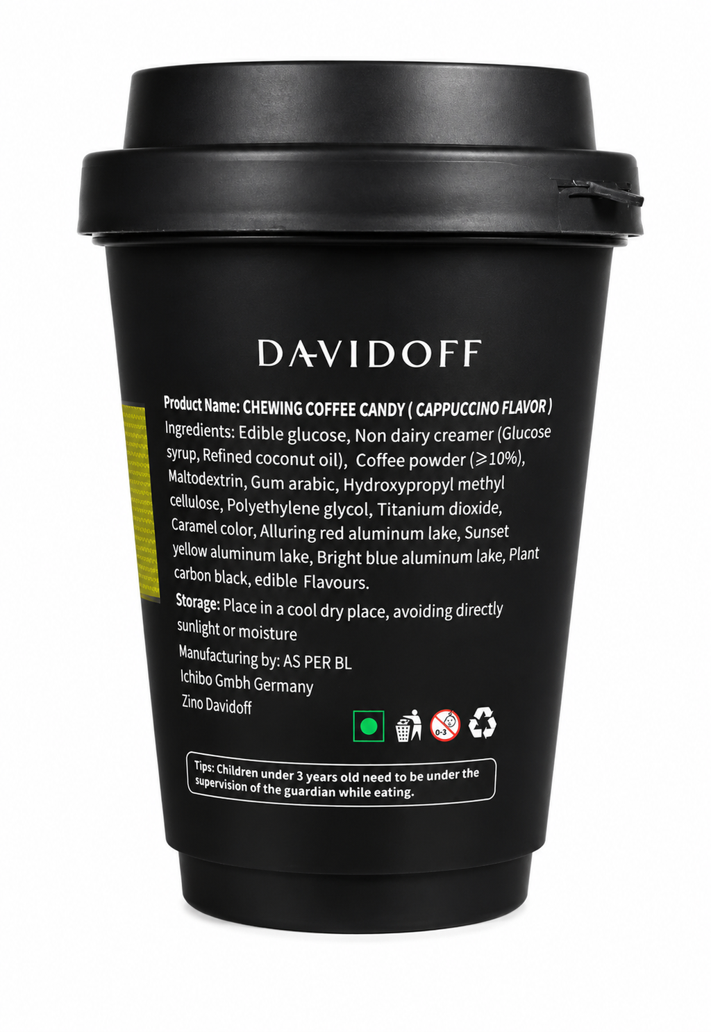 Davidoff Coffee Chewy Candy, Cappuccino Flavor, 50g (Pack of 02) (Germany)