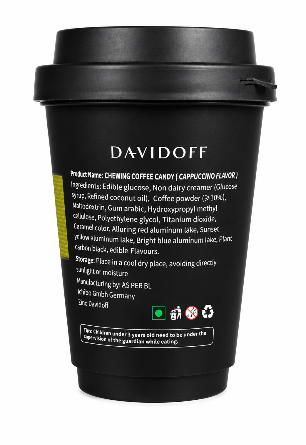 Davidoff Coffee Chewy Candy, Cappuccino Flavor, 50g (Pack of 02) (Germany)