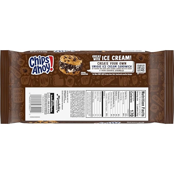 Chips Ahoy!! Real Chocolate Chunky Cookies, 333 Gram (Pack of 02)