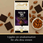 Lindt Excellence 70% Mild Dark Cocoa Chocolate Bar, 100g (Pack of 02)