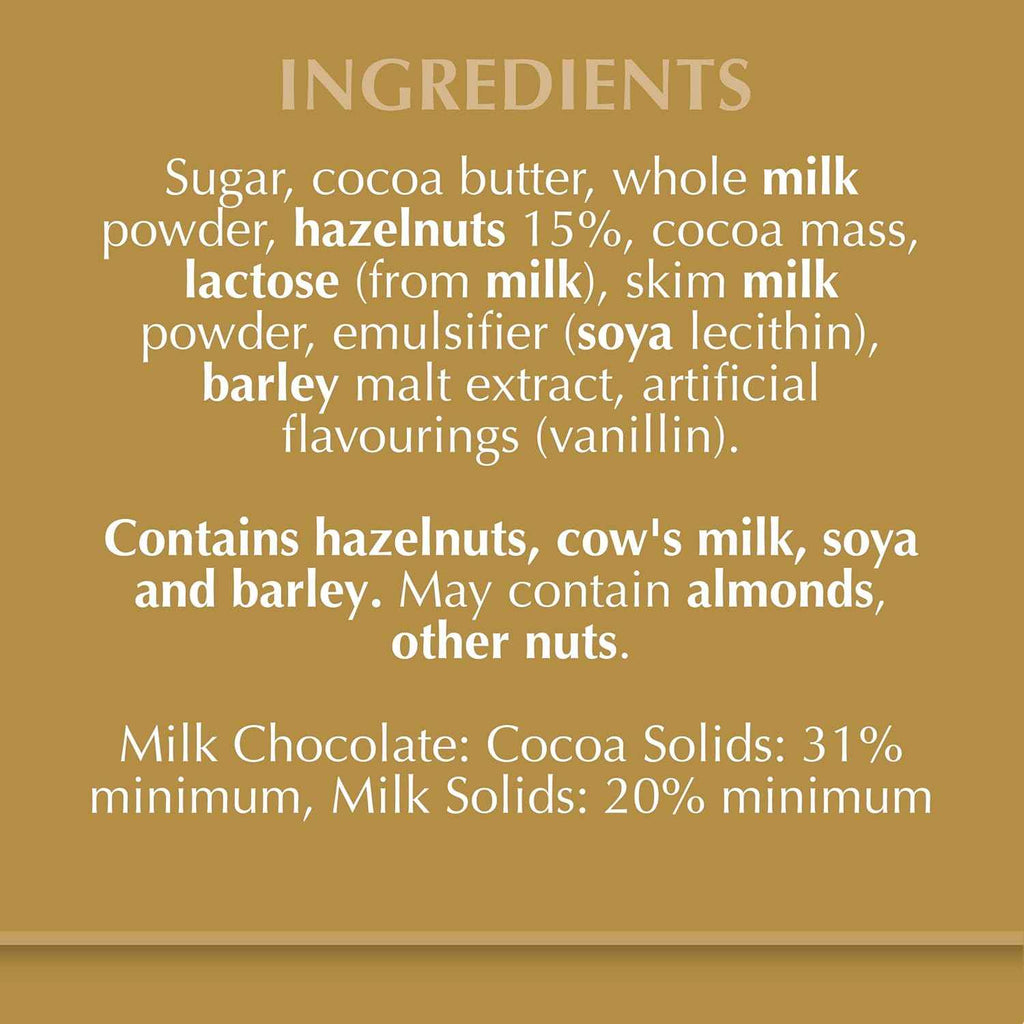 Lindt Gold Tab Chocolate with Hazelnut 300 gm Pack