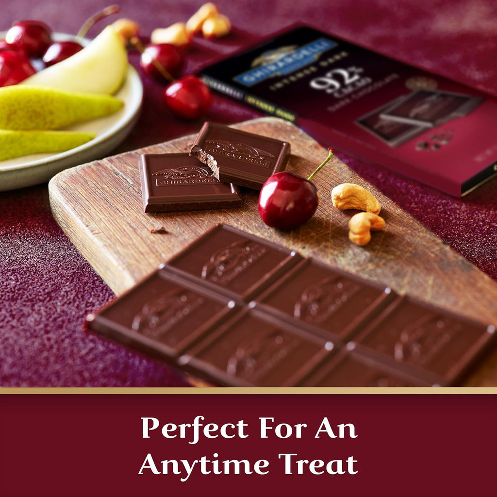 Ghirardelli 92% Intense Dark Chocolate Bar, 90g (USA)