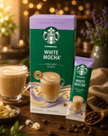 Starbucks White Mocha Instant Coffee Sachets 5 Sticks 24g Each (Imported)