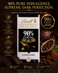 Lindt 90% Cocoa Dark Chocolate Excellence Bar 100 g (Pack of 2)