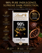Lindt 90% Cocoa Dark Chocolate Excellence Bar 100 g (Pack of 2)