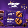 Cadbury Crunchy Melts Chocolate Chip Cookies with Soft Melting Centre Biscuit, 156g ( Pack of 2 ) (UK)