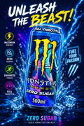 Monster Energy Full Throttle Zero Sugar Energy Drink, 500ml