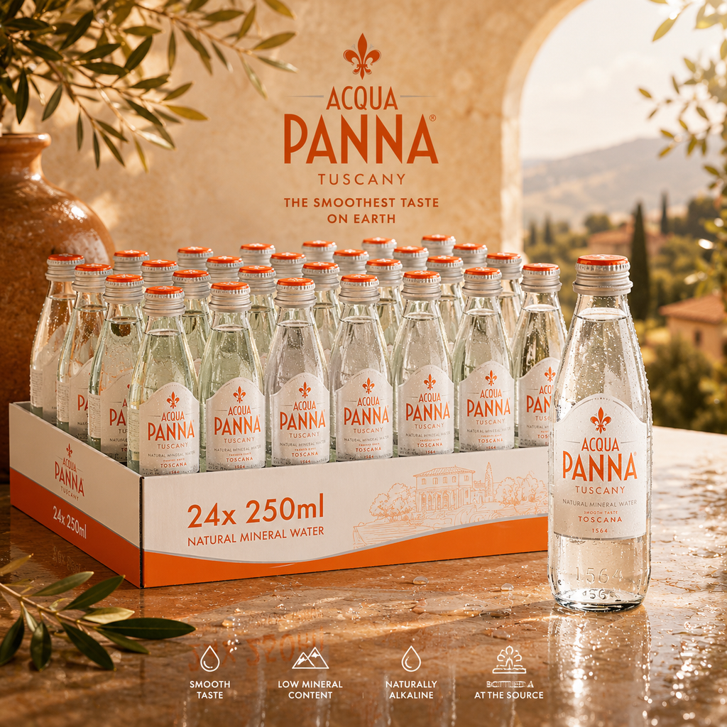 Acqua Panna Natural Spring Water – Smooth Taste from Toscana, 8.45 fl oz (250 ml), 24 Pack